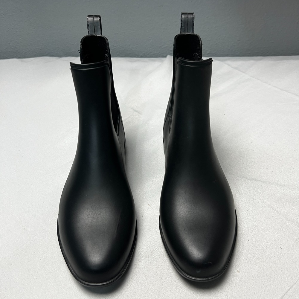 Target A New‎ Day Rain Boots Chelsea Ankle Pull On Waterproof Black Size 6